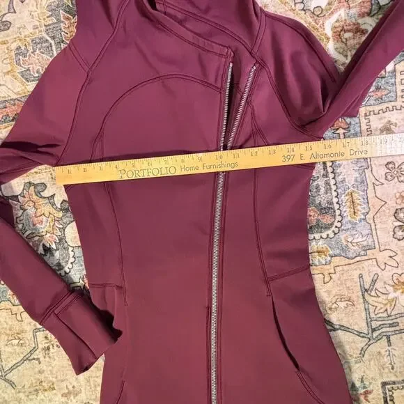 Lululemon Every Journey Hoodie Maroon Garnet Zip Up Jacket Athletic Gym 4/6 - Picture 10 of 11